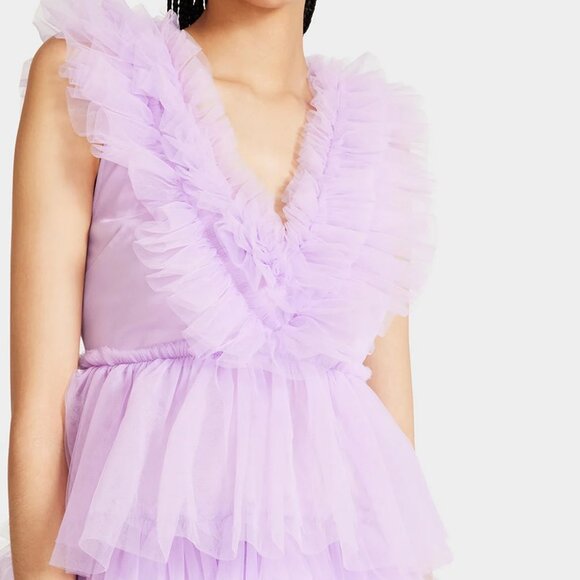 Betsey Johnson Tiered Tulle Dress Lavender - Picture 7 of 7